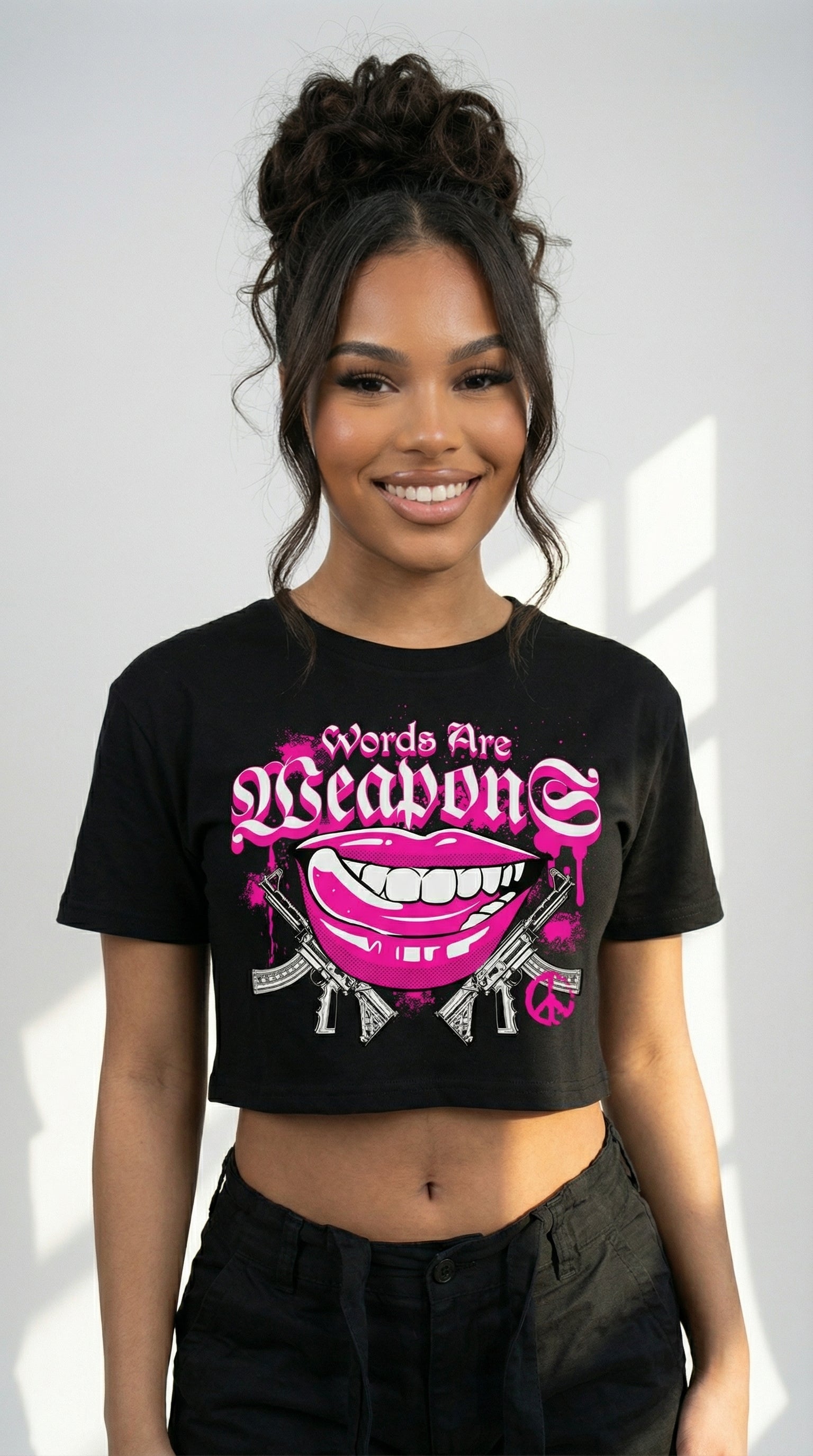 Words Are Weapons Crop Top